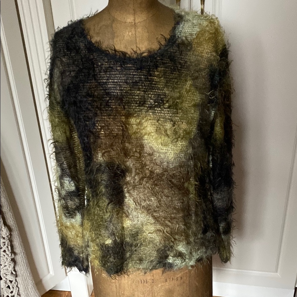 Olsen Fuzzy Multicolor Sweater size 10.